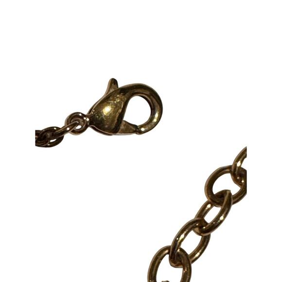 Louis Vuitton Blooming Strass Gold Plated Pendant Necklace 10" drop - Picture 7 of 7